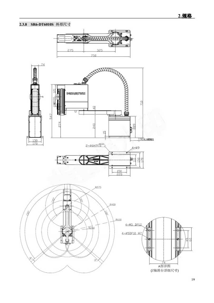 SR机器人规格图